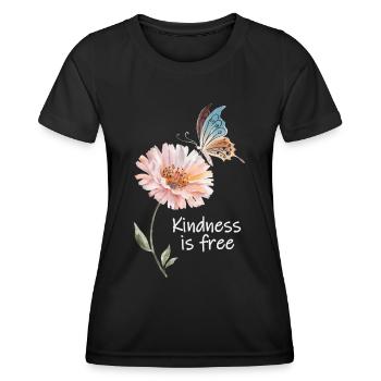 Freundlichkeit ist kostenlos - Frauen Funktions-T-Shirt - Schwarz - Vorne - AI Model Female 172 light (172cm)