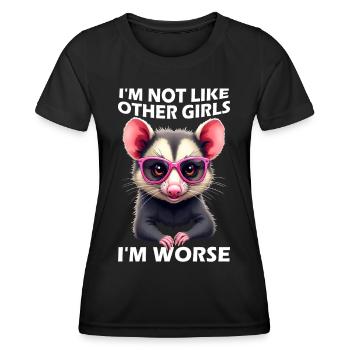 Ich bin nicht wie andere Mädchen Ich bin schlimme - Frauen Funktions-T-Shirt - Schwarz - Vorne - AI Model Female 172 light (172cm)