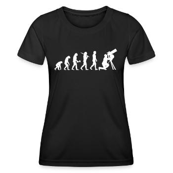Astronomie Astronom Sternenkunde Evolution Weltall - Frauen Funktions-T-Shirt - Schwarz - Vorne - AI Model Female 172 light (172cm)