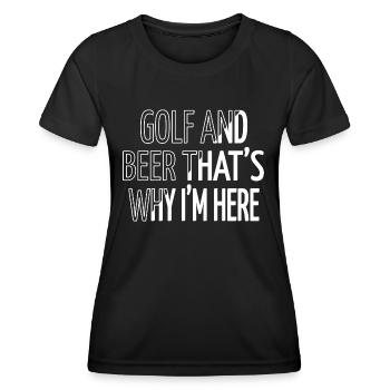 birthday present girlsgolf golfhoodie present idea - Frauen Funktions-T-Shirt - Schwarz - Vorne - AI Model Female 172 light (172cm)