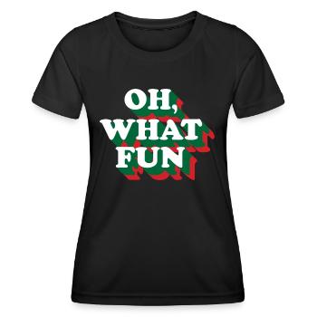 FUN - Frauen Funktions-T-Shirt - Schwarz - Vorne - AI Model Female 172 light (172cm)