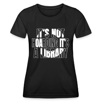 livre cadeau ver anniversaire amoureux de l’école inspirante - T-shirt sport Femme - noir - Devant - AI Model Female 172 light (172cm)