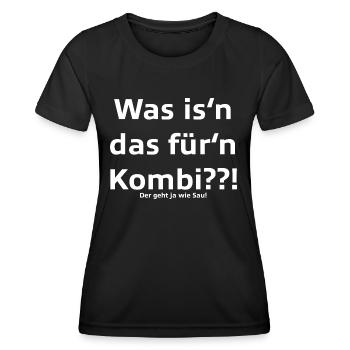 Was is'n das für'n Kombi??! - Frauen Funktions-T-Shirt - Schwarz - Vorne - AI Model Female 172 light (172cm)