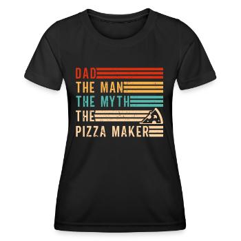 Pizza Baker Pizza Lovers Pizza Gift - Women's Functional T-Shirt - black - Front - AI Model Female 172 light (172cm)