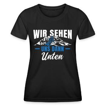 Skifahrer Skifoan Wir sehen uns dann unten - Frauen Funktions-T-Shirt - Schwarz - Vorne - AI Model Female 172 light (172cm)
