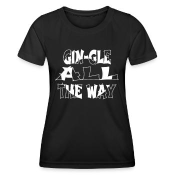 bodybuilder awkward dino computer bodybuilding - Frauen Funktions-T-Shirt - Schwarz - Vorne - AI Model Female 172 light (172cm)