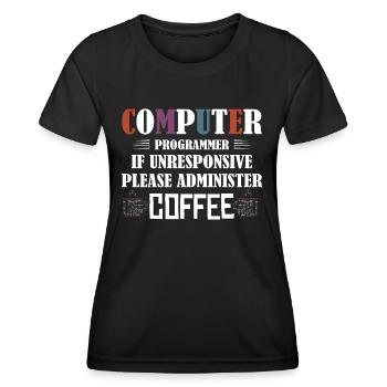 Computer Programmer Software Coding - Frauen Funktions-T-Shirt - Schwarz - Vorne - AI Model Female 172 light (172cm)