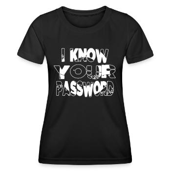 sayings hack out hacking engineer fingers internet - Frauen Funktions-T-Shirt - Schwarz - Vorne - AI Model Female 172 light (172cm)
