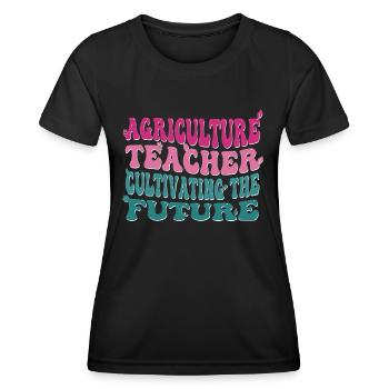 Agricultural teacher training of the future - Women's Functional T-Shirt - black - Front - AI Model Female 172 light (172cm)