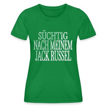 Déclaration lévrier drôle chiot disant l’amour - T-shirt sport Femme - vert - Devant - AI Model Female 172 dark (172cm)