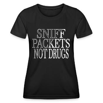 information security quote present awesome - Women's Functional T-Shirt - black - Front - AI Model Female 172 light (172cm)
