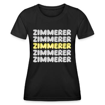 Charpentier de travail - T-shirt sport Femme - noir - Devant - AI Model Female 172 light (172cm)