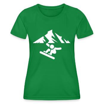 Snowboard Snowboarder - T-shirt sport Femme - vert - Devant - AI Model Female 172 dark (172cm)