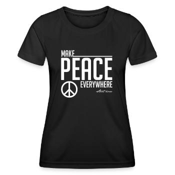 Paix partout blanc - T-shirt sport Femme - noir - Devant - AI Model Female 172 light (172cm)
