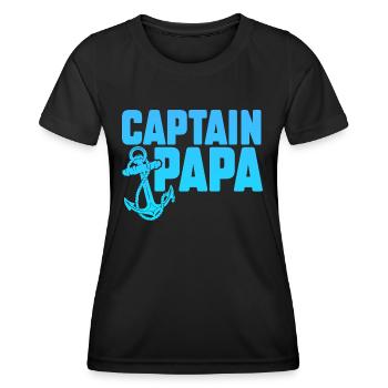 Lake Sailor Fisherman Boat Driver - Drôle de capitaine - T-shirt sport Femme - noir - Devant - AI Model Female 172 light (172cm)