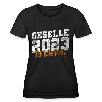 Geselle 2023 Gesellenprüfung - Frauen Funktions-T-Shirt - Schwarz - Vorne - AI Model Female 172 light (172cm)