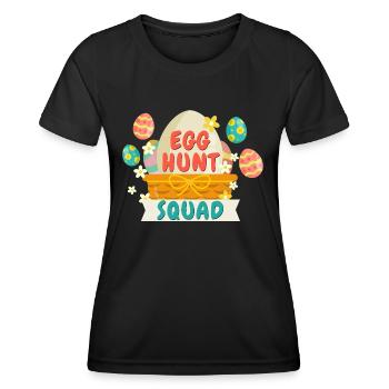 Egg Hunt Squad Easter Egg - Women's Functional T-Shirt - black - Front - AI Model Female 172 light (172cm)