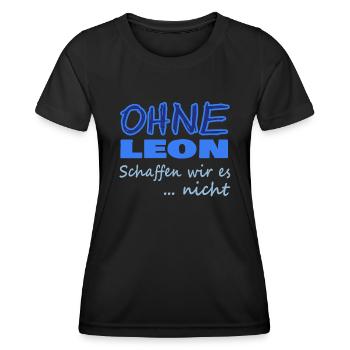 Hero leon - Frauen Funktions-T-Shirt - Schwarz - Vorne - AI Model Female 172 light (172cm)