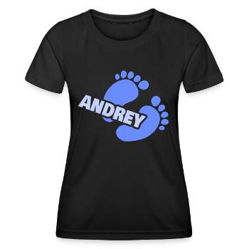 Naissance Andreï - T-shirt sport Femme - noir - Devant - AI Model Female 172 light (172cm)