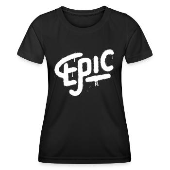 episch Graffiti Spray - Frauen Funktions-T-Shirt - Schwarz - Vorne - AI Model Female 172 light (172cm)