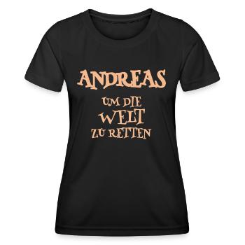 Helper Andreas - Women's Functional T-Shirt - black - Front - AI Model Female 172 light (172cm)