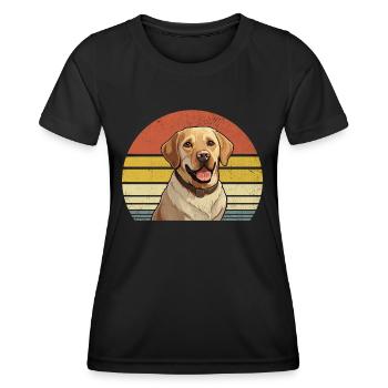 Retro Vintage Labrador Retriever Lab Dog Retriever - Women's Functional T-Shirt - black - Front - AI Model Female 172 light (172cm)