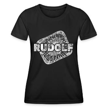 Sternenstaub Rudolf - Frauen Funktions-T-Shirt - Schwarz - Vorne - AI Model Female 172 light (172cm)