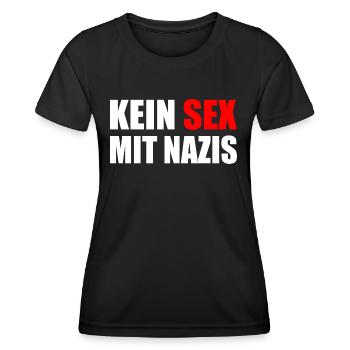 kein sex mit nazis - Frauen Funktions-T-Shirt - Schwarz - Vorne - AI Model Female 172 light (172cm)