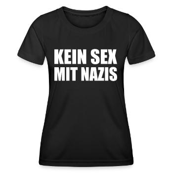 kein sex mit nazis - Frauen Funktions-T-Shirt - Schwarz - Vorne - AI Model Female 172 light (172cm)