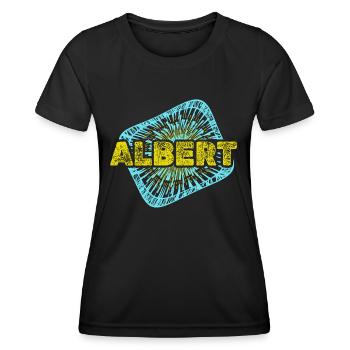 Albert als Freizeit - Frauen Funktions-T-Shirt - Schwarz - Vorne - AI Model Female 172 light (172cm)