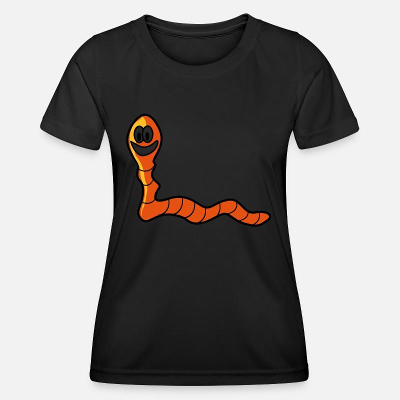 Earthworm worm - Women's Functional T-Shirt - black