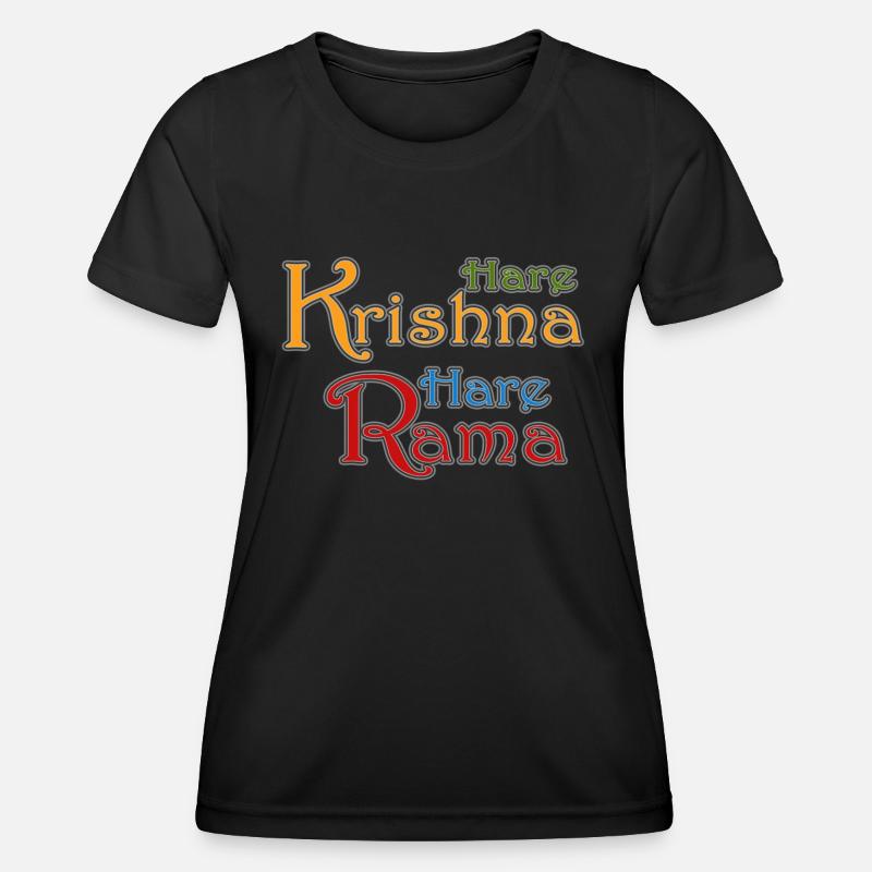 Hare Krishna Hare Rama - Women's Functional T-Shirt - black