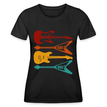 Guitares - T-shirt sport Femme - noir - Devant - AI Model Female 172 light (172cm)
