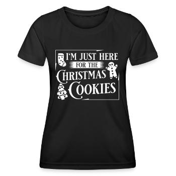 Biscuits de Noël Biscuits Cuisson Biscuits de Noël - T-shirt sport Femme - noir - Devant - AI Model Female 172 light (172cm)