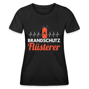 Brandschutz Flüsterer Brandschutzbeauftragter - Frauen Funktions-T-Shirt - Schwarz - Vorne - AI Model Female 172 light (172cm)