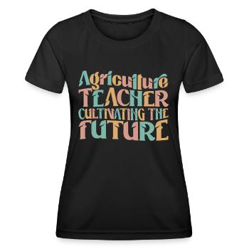 Agricultural teacher training of the future - Women's Functional T-Shirt - black - Front - AI Model Female 172 light (172cm)