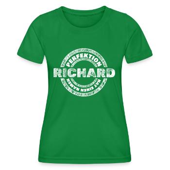 Perfekt Richard - Frauen Funktions-T-Shirt - Kelly Green - Vorne - AI Model Female 172 dark (172cm)