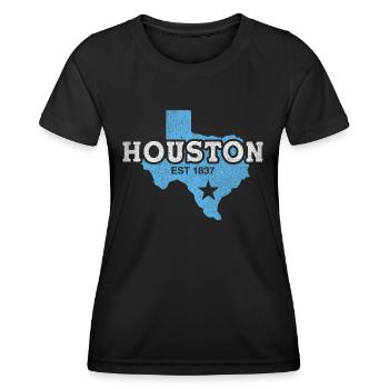 Houston est 1837 design pour les fiers résidents de Houston - T-shirt sport Femme - noir - Devant - AI Model Female 172 light (172cm)