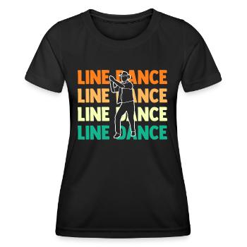 Danseur de danse en ligne - T-shirt sport Femme - noir - Devant - AI Model Female 172 light (172cm)