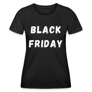 Black friday blanc - T-shirt sport Femme - noir - Devant - AI Model Female 172 light (172cm)