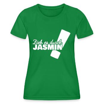 Vorname Jasmin - Frauen Funktions-T-Shirt - Kelly Green - Vorne - AI Model Female 172 dark (172cm)