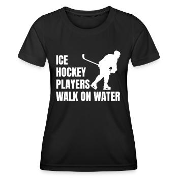 Eishockeyspieler Hockeyfan Eishockeyteam Eishockey - Frauen Funktions-T-Shirt - Schwarz - Vorne - AI Model Female 172 light (172cm)