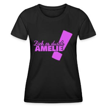 Amélie - T-shirt sport Femme - noir - Devant - AI Model Female 172 light (172cm)