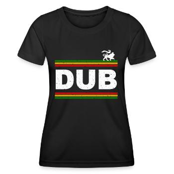 Dub Lion - Frauen Funktions-T-Shirt - Schwarz - Vorne - AI Model Female 172 light (172cm)