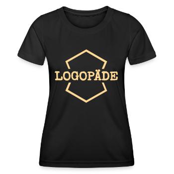 Orthophoniste au travail - T-shirt sport Femme - noir - Devant - AI Model Female 172 light (172cm)