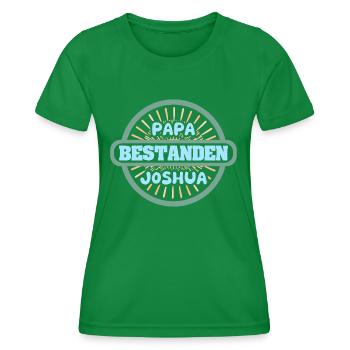 First name Joshua - Women's Functional T-Shirt - kelly green - Front - AI Model Female 172 dark (172cm)