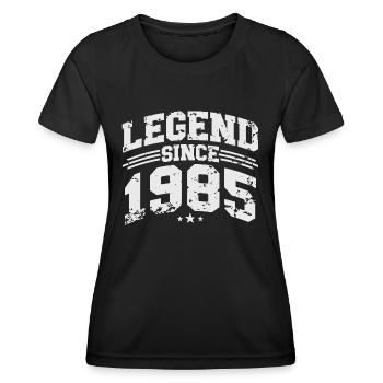 Legend Since 1985 Cadeau d’anniversaire vintage - T-shirt sport Femme - noir - Devant - AI Model Female 172 light (172cm)