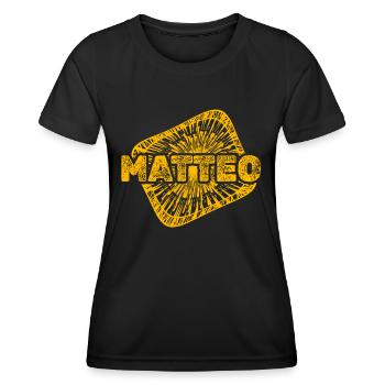 Sternenstaub Matteo - Frauen Funktions-T-Shirt - Schwarz - Vorne - AI Model Female 172 light (172cm)
