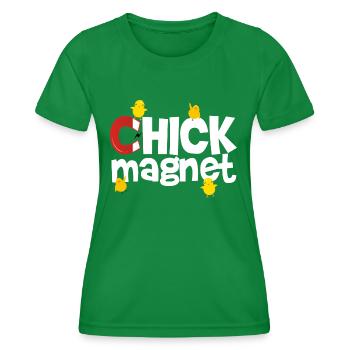 chick magnet - Frauen Funktions-T-Shirt - Kelly Green - Vorne - AI Model Female 172 dark (172cm)
