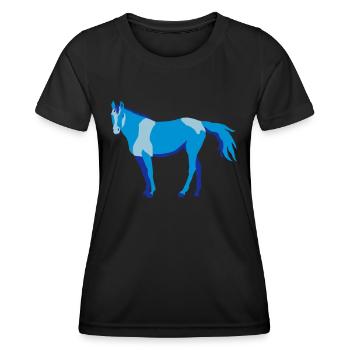 Horses horse, - Women's Functional T-Shirt - black - Front - AI Model Female 172 light (172cm)